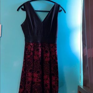 Black and red winter dress